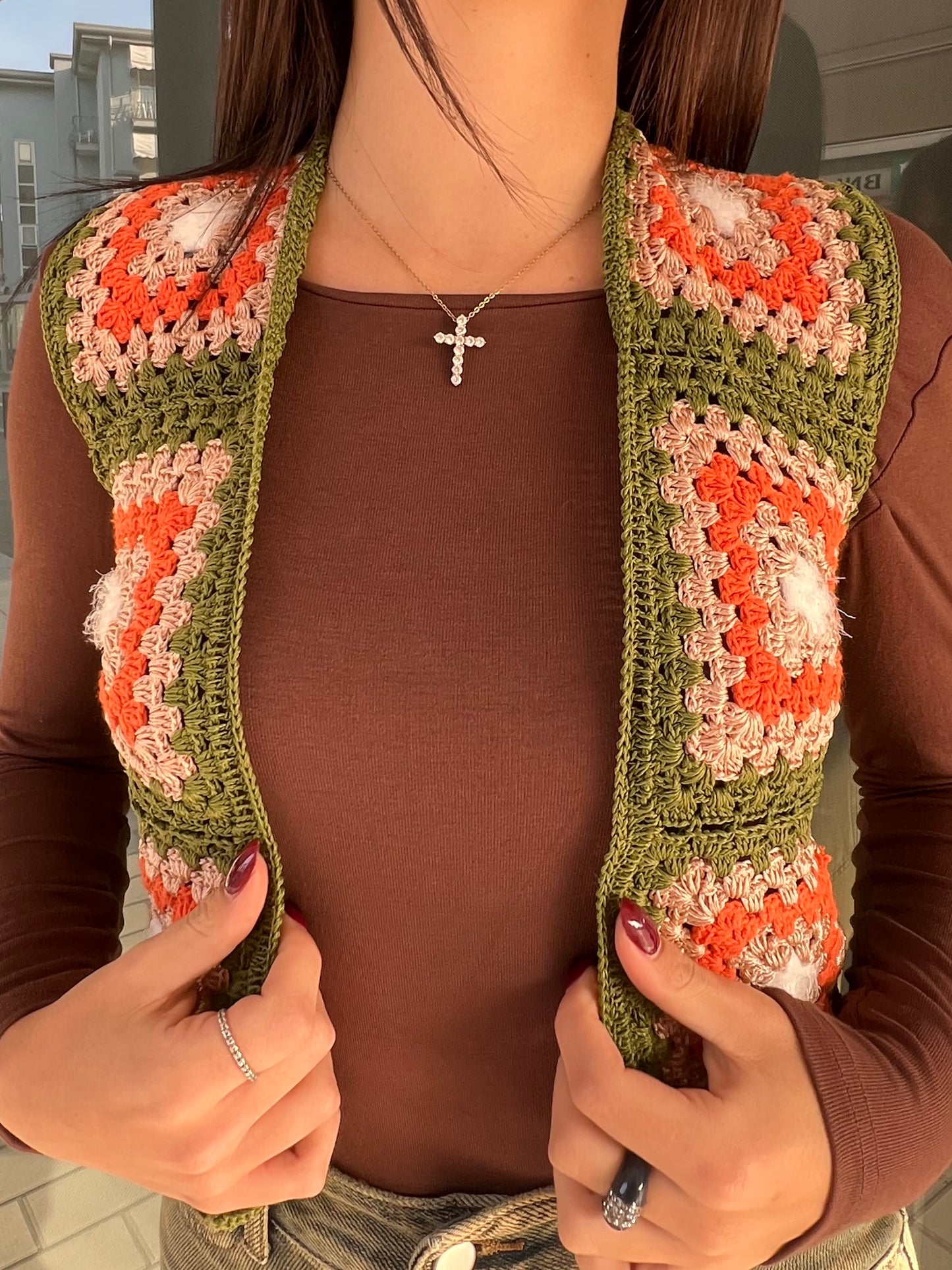 Gilet crochet green soul