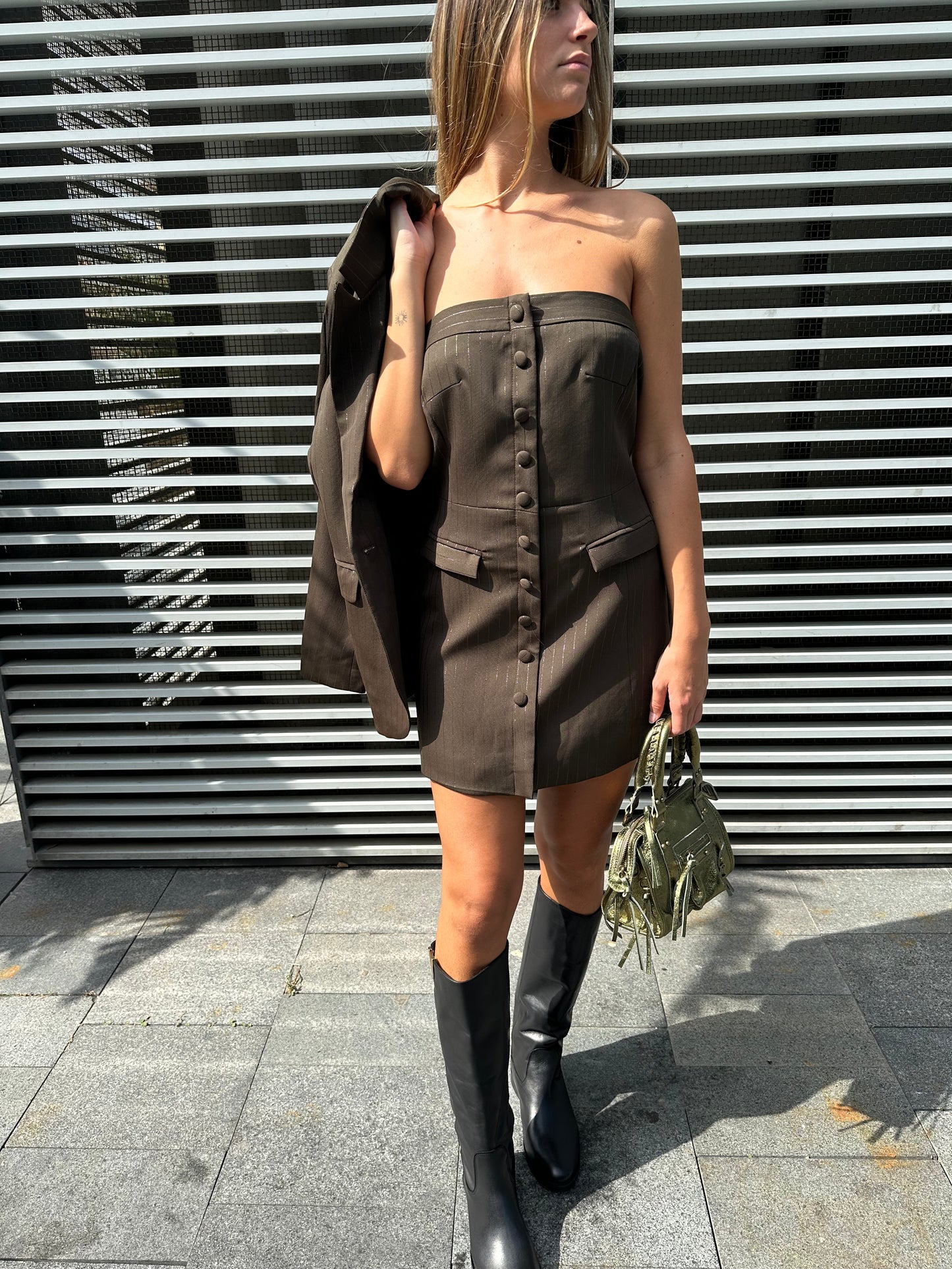 Giacca Tailleur Gessato