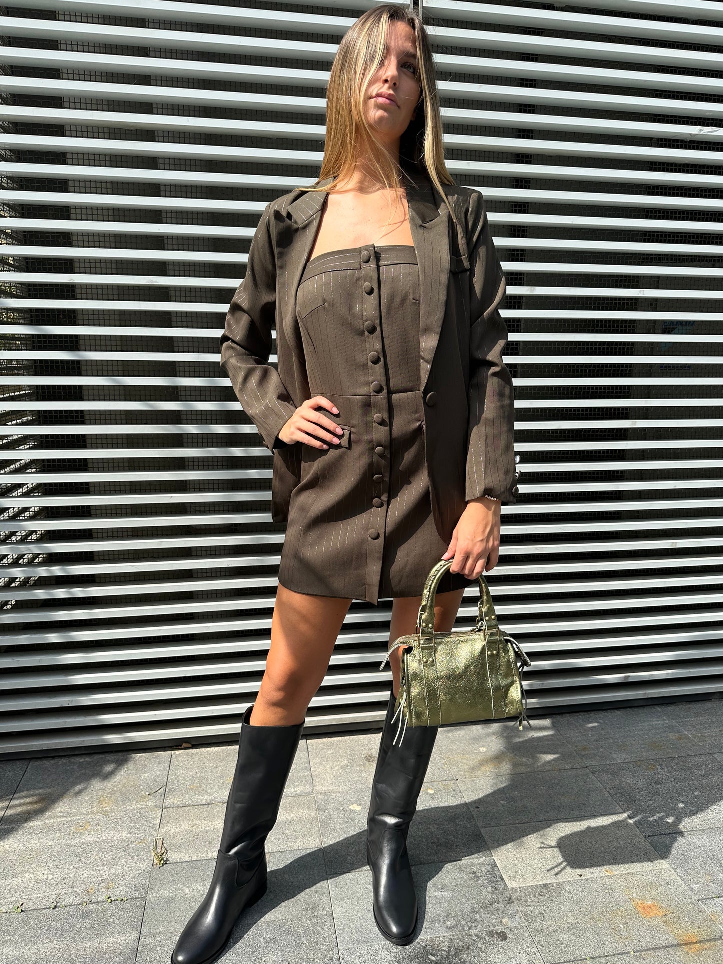 Giacca Tailleur Gessato