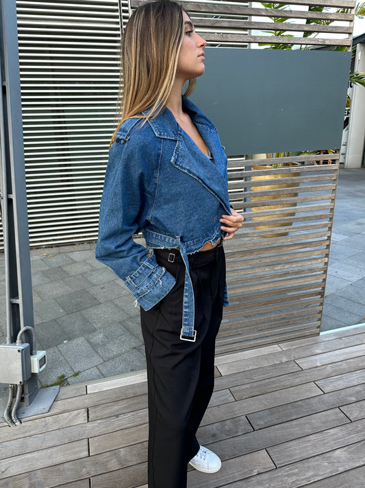 Giacca Jeans Crop