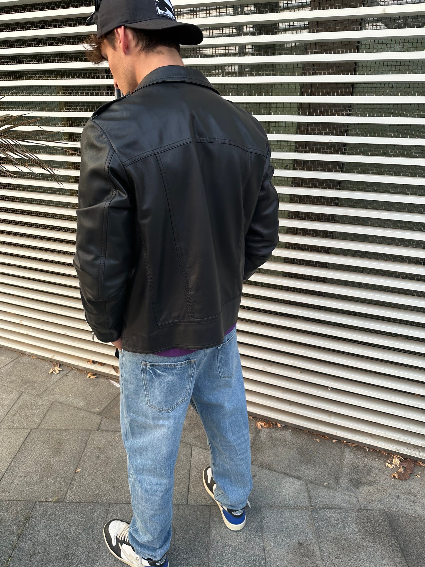 Chiodo Biker in pelle