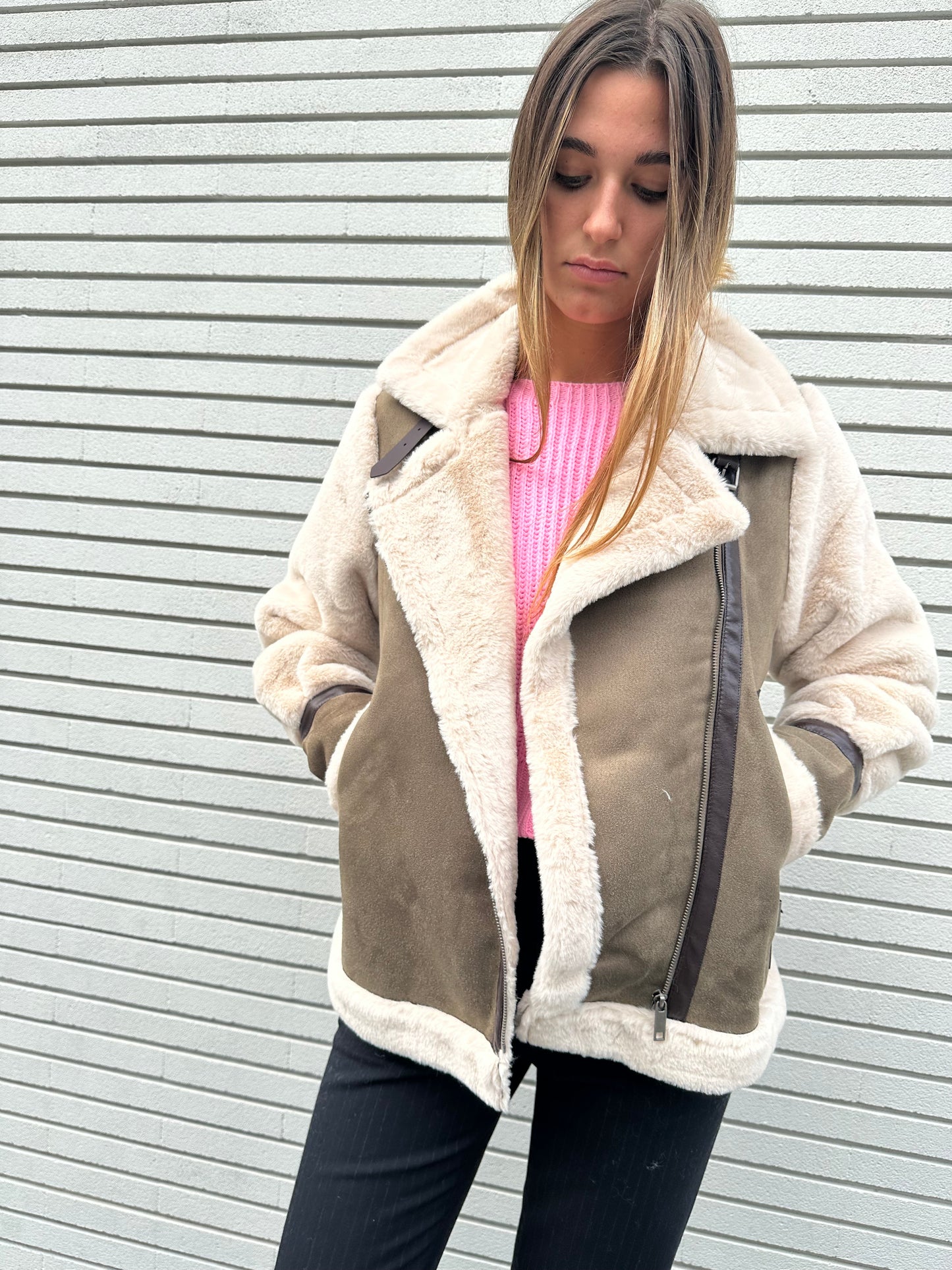 Eco-pelliccia Khaki
