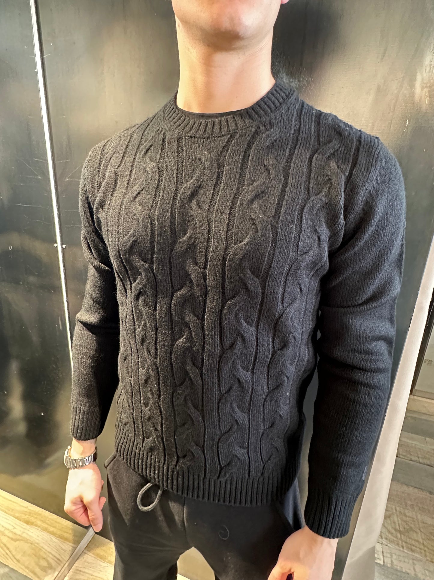 Maglione girocollo Treccia