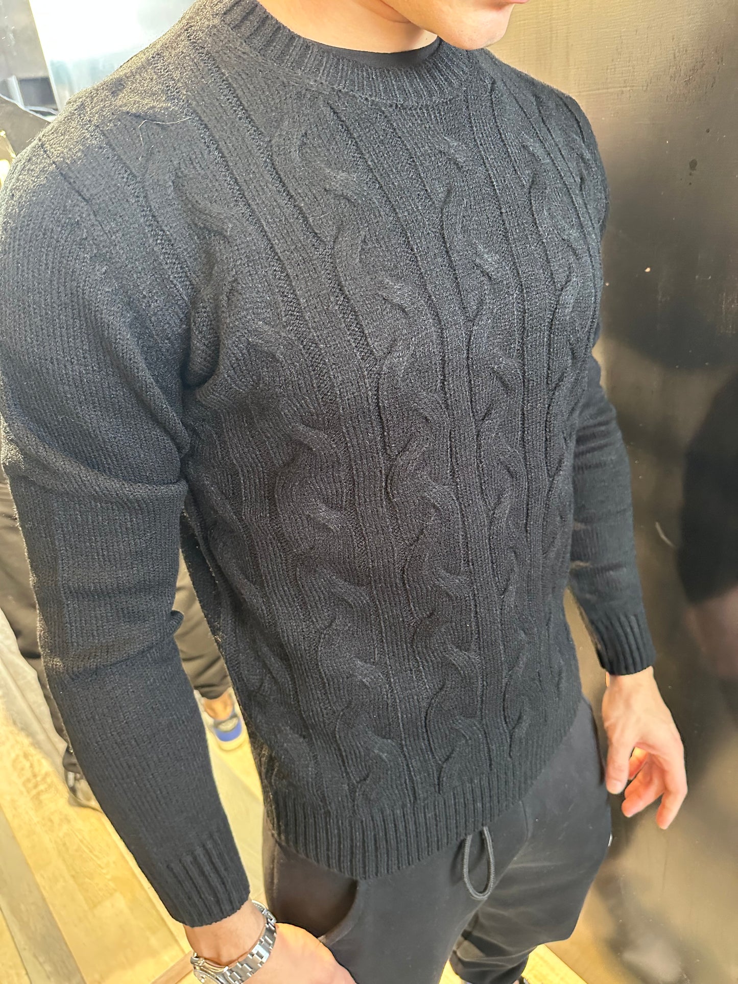 Maglione girocollo Treccia