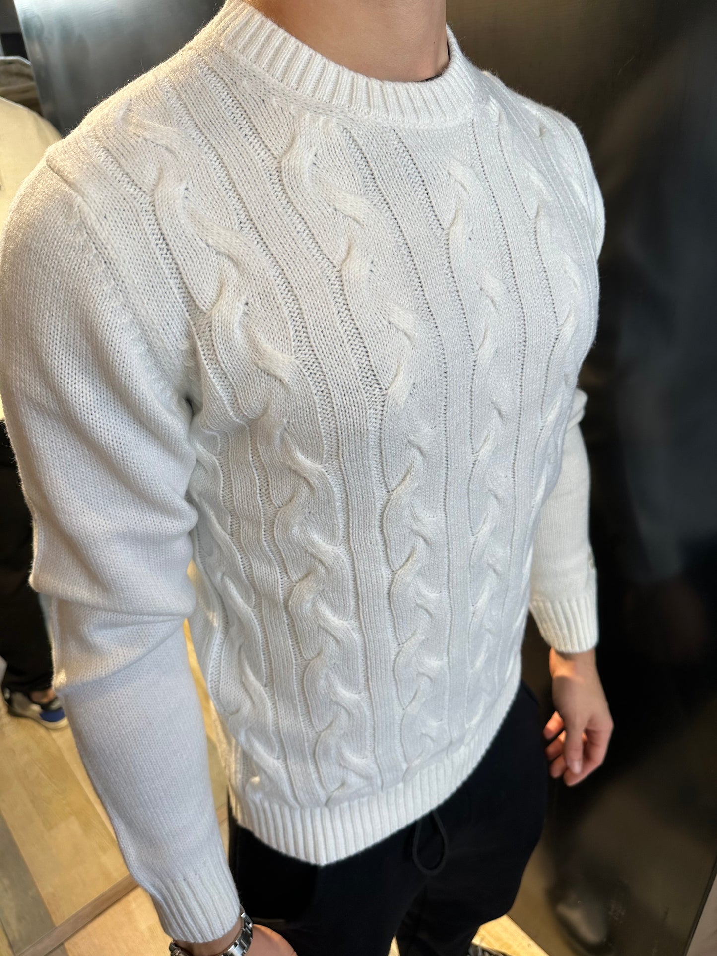 Maglione girocollo Treccia