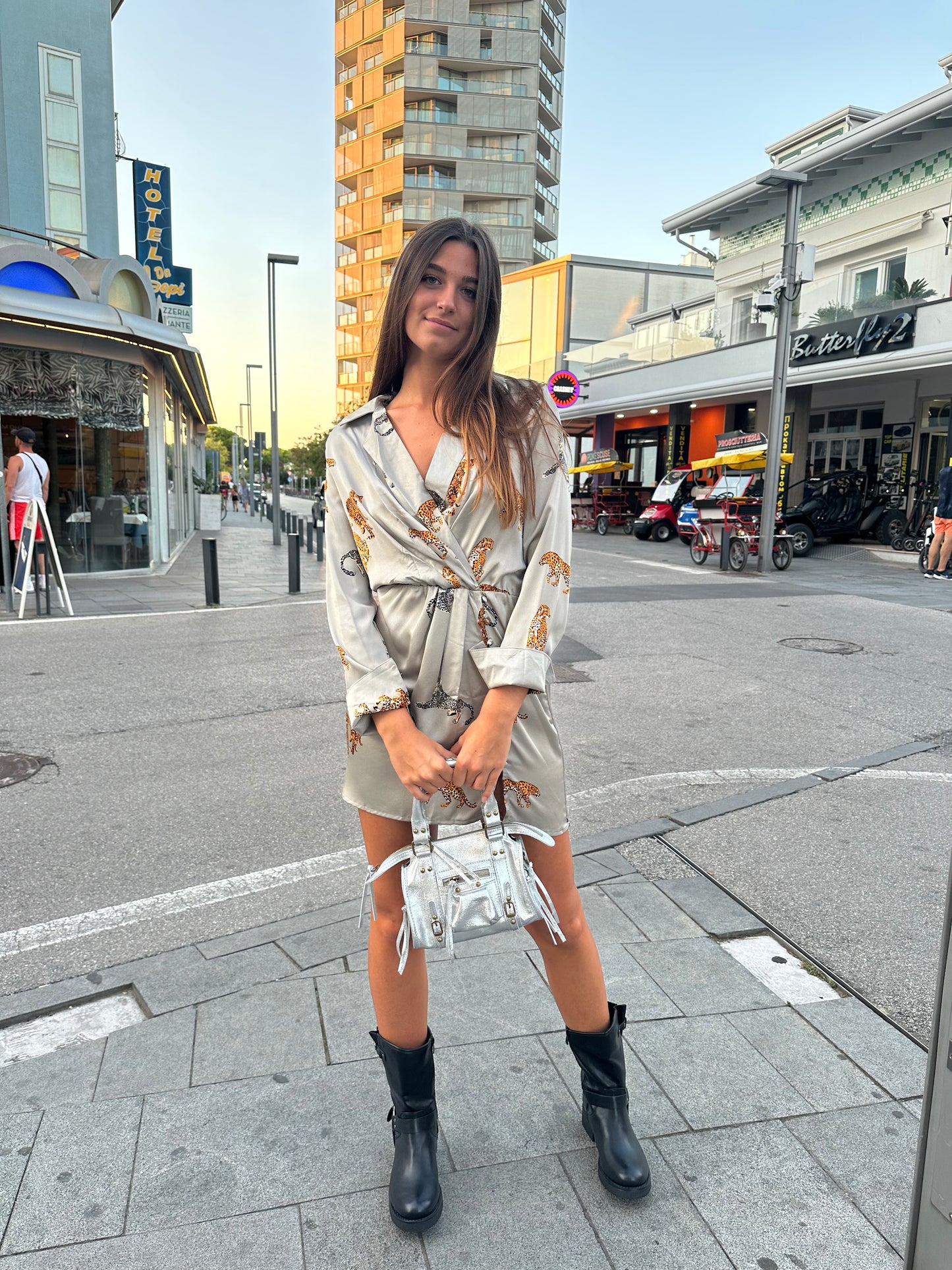 Vestito Leopard Perla
