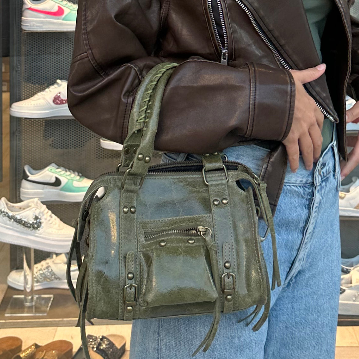 Borsa in vera pelle