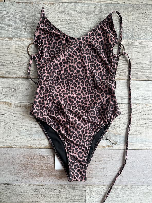 Bikini Intero Leopardato Rosa