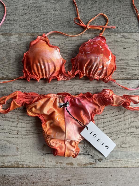 Triangolo Frou Frou Tye Dye Arancio