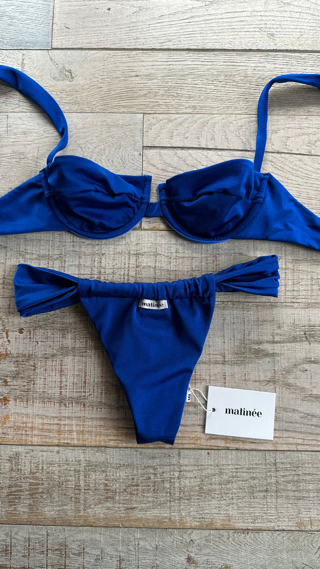 Bikini Balconcino Adele in Lycra Lucida Blu