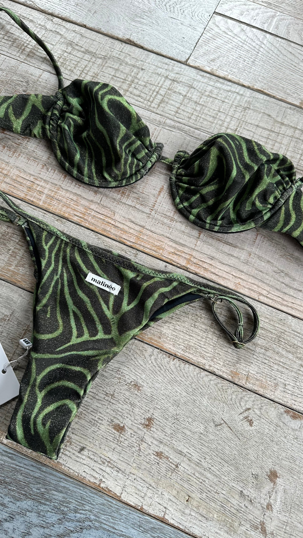 Balconcino Zebrato Lurex Verde