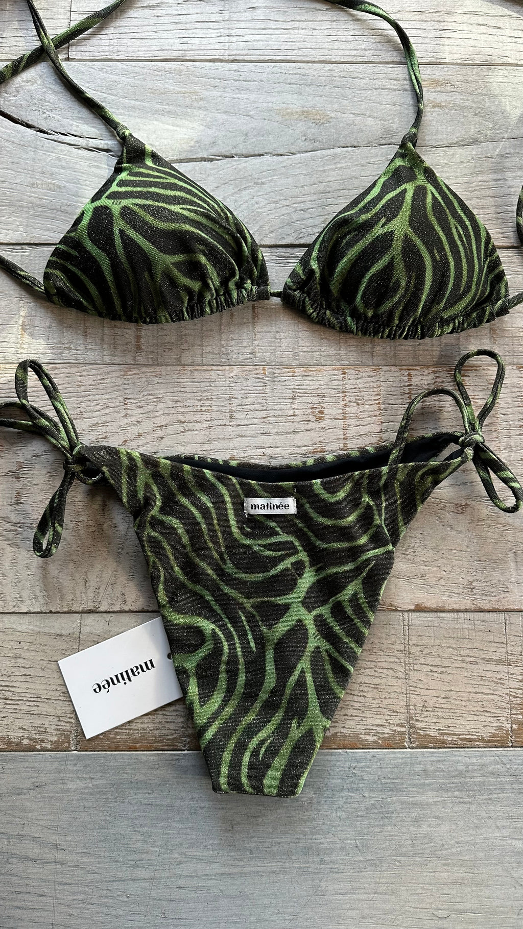 Triangolo Zebra Verde Lurex