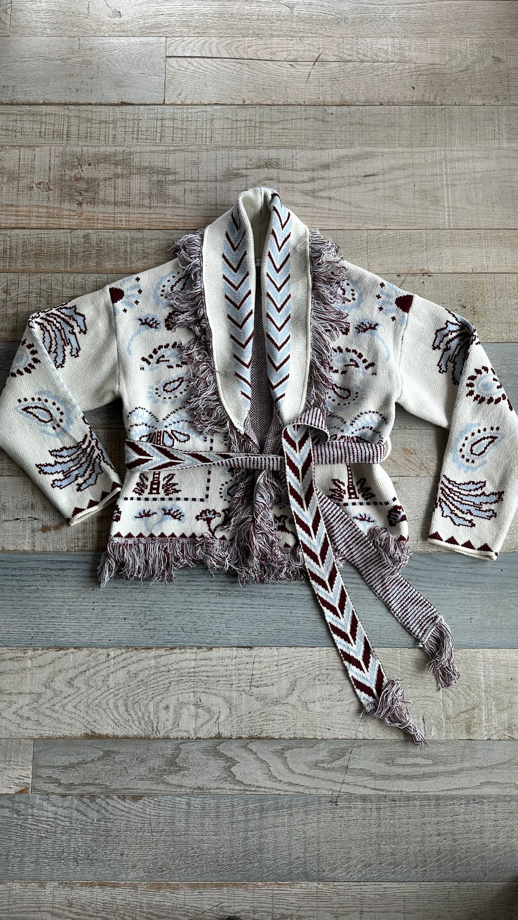Cardigan Crop Palms White