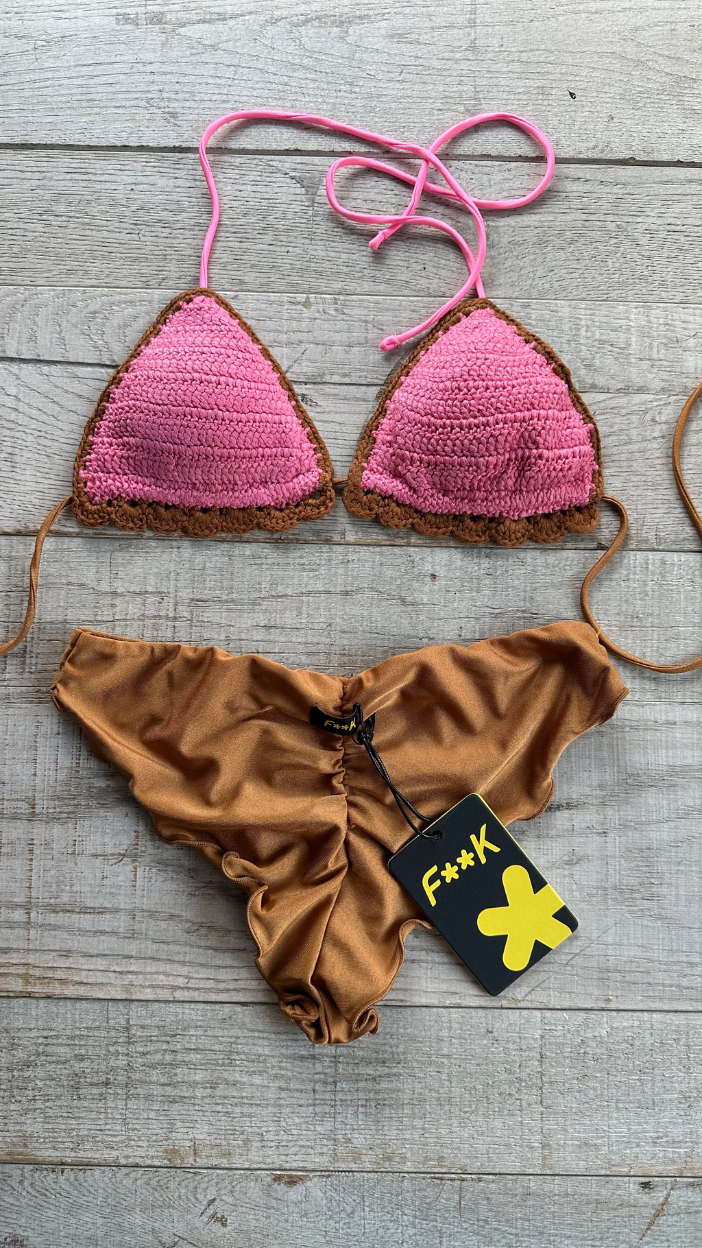 Triangolo crochet Rosa