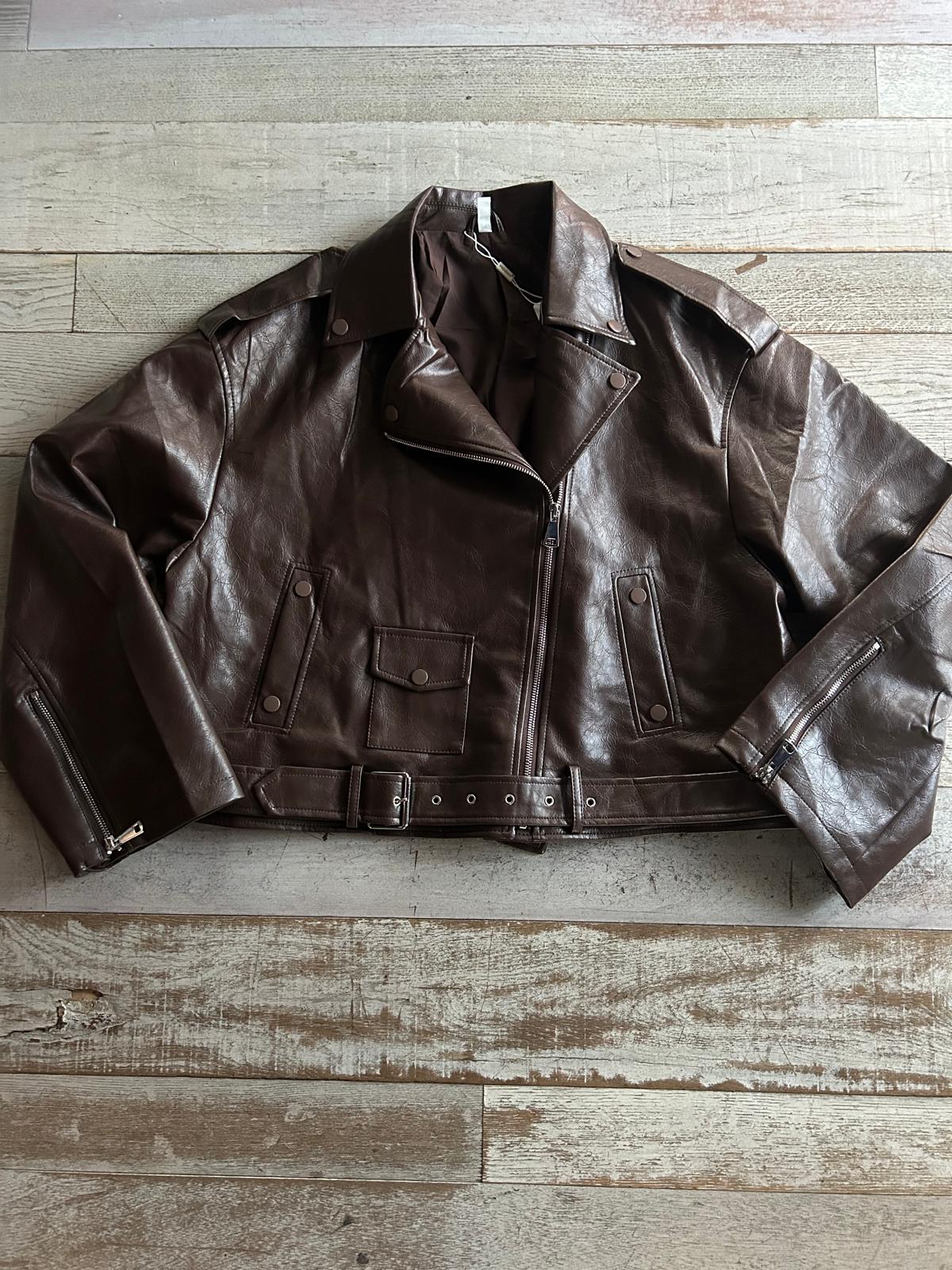 Giacca Chiodo Marrone