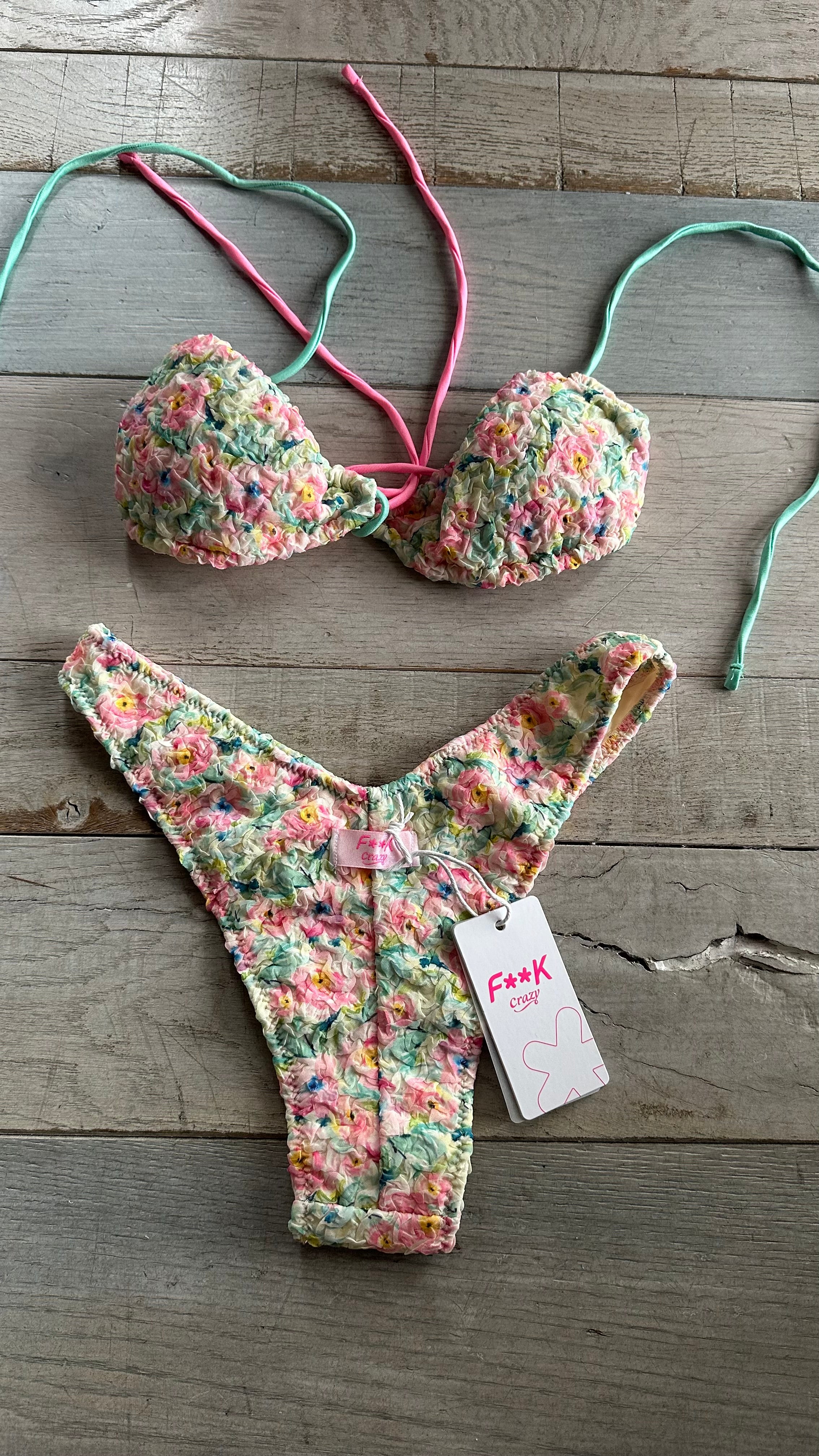 Bikini Top in Toulle Provenza Floreale