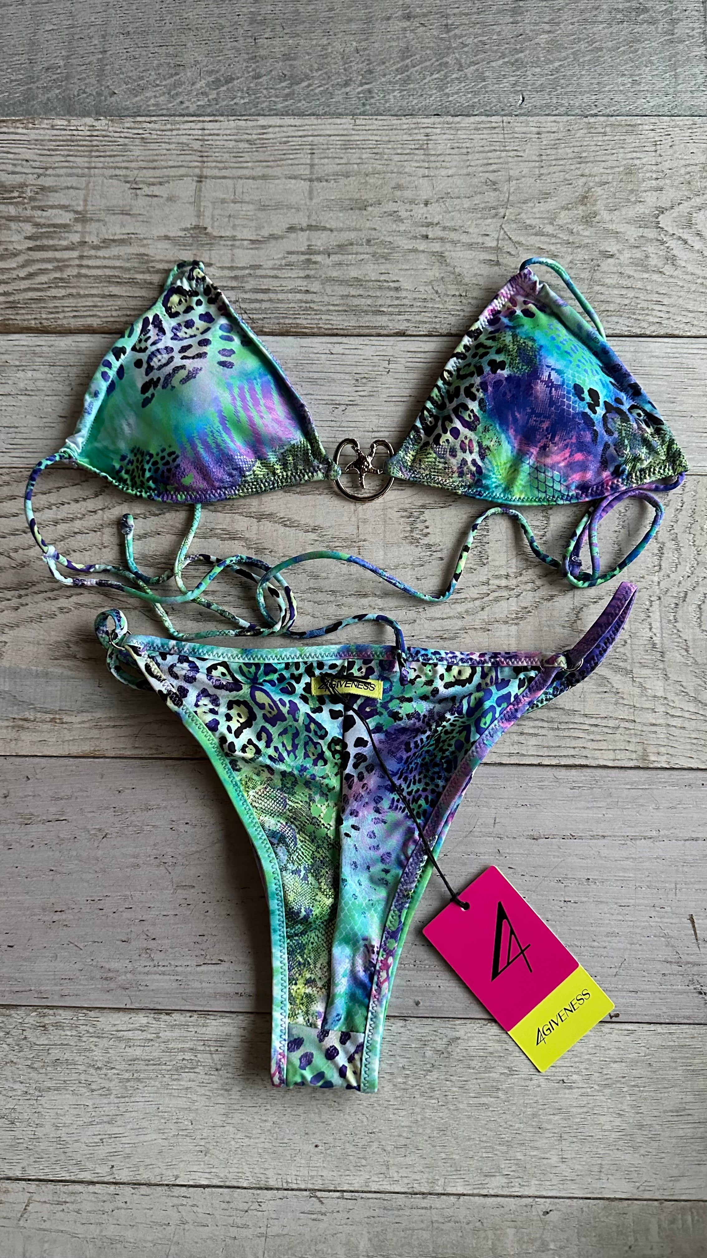 Triangolo Leopardato Azzurro