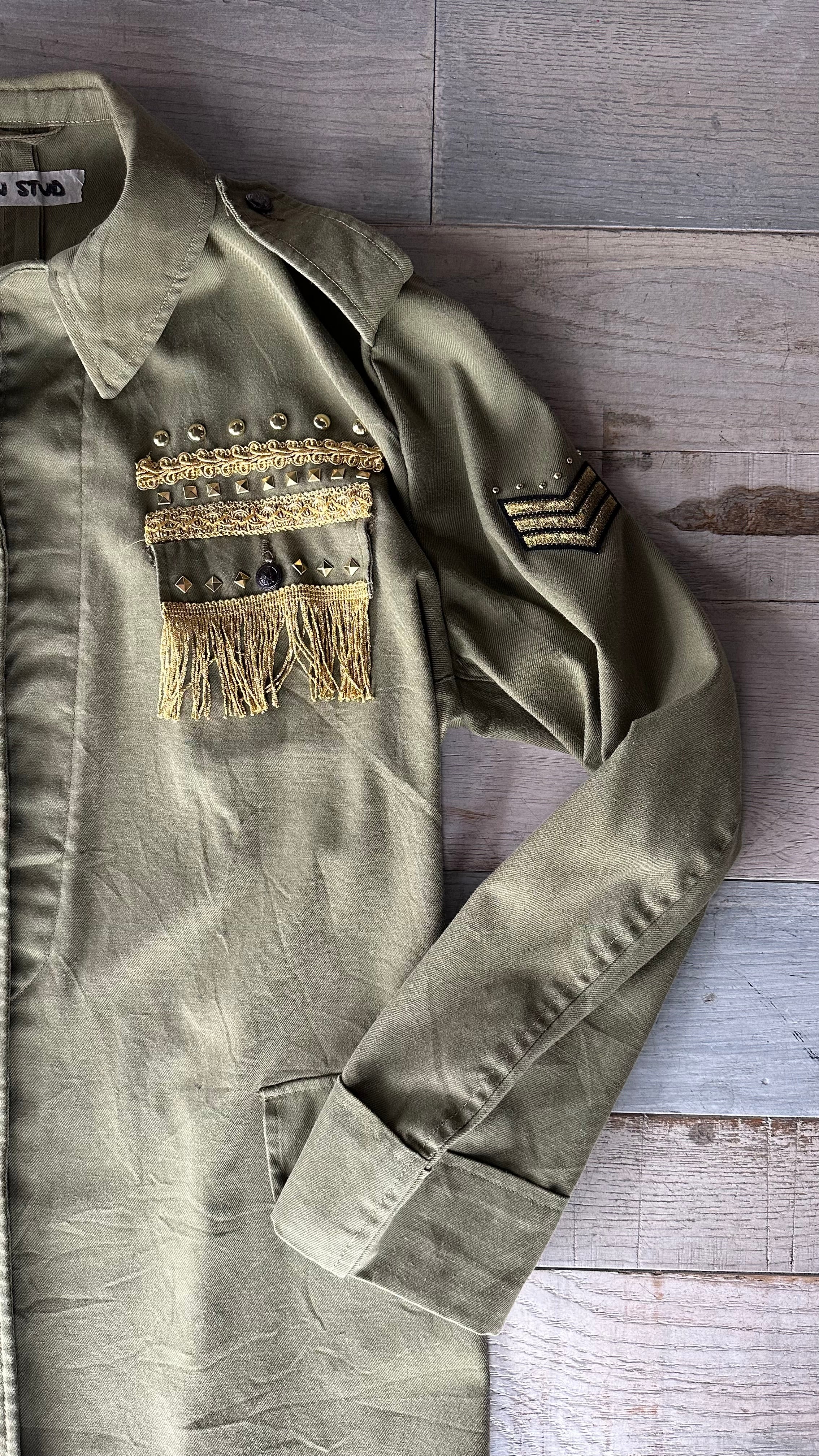 Giacca Militare “Golden Stud”