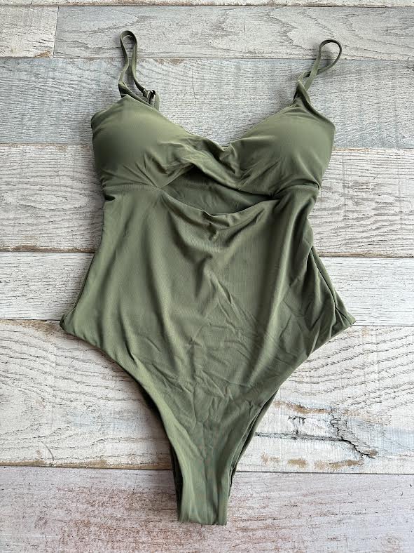 Bikini Intero Lycra Verde Militare