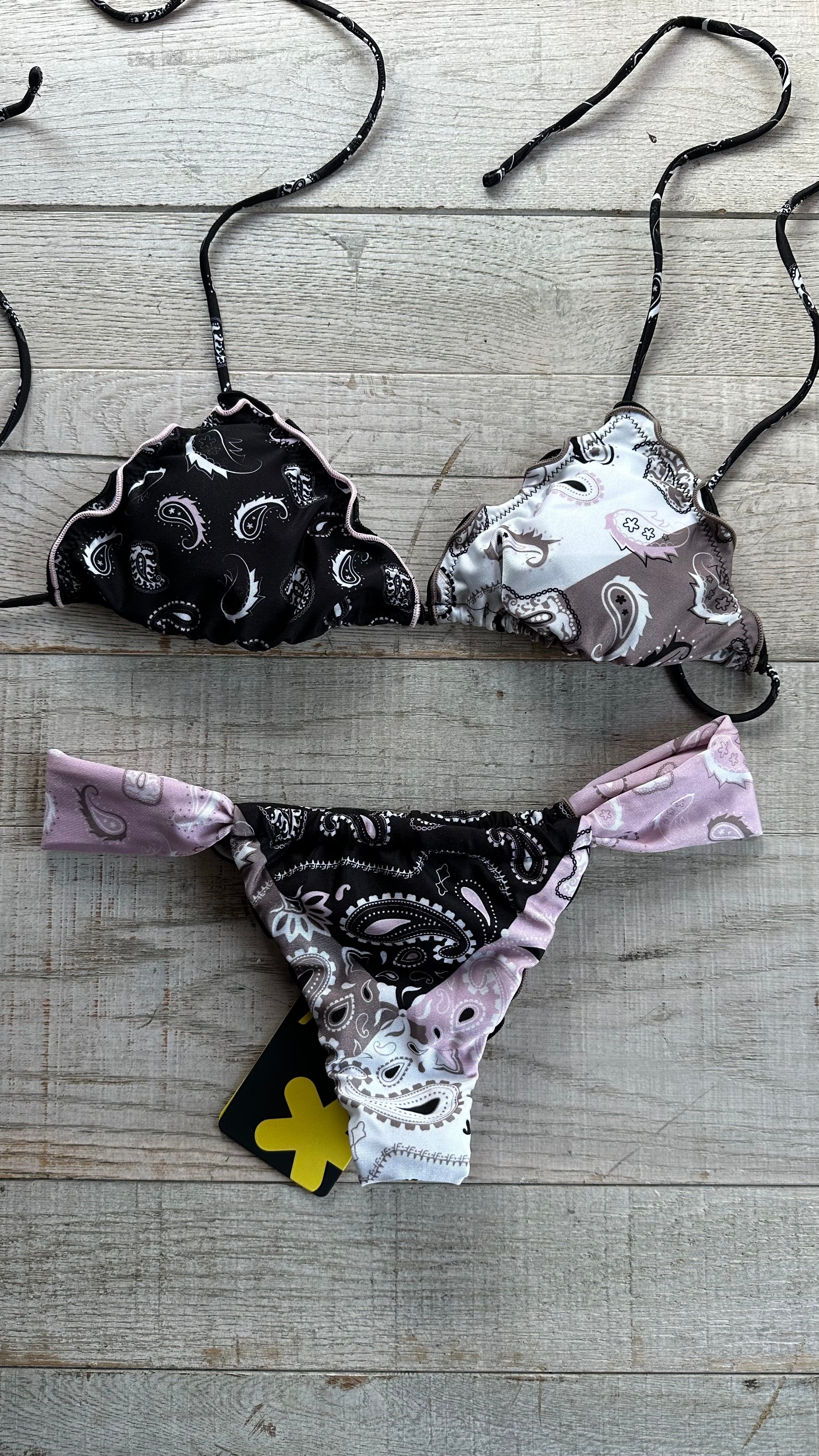 Triangolo bandana rosa slip a tendina