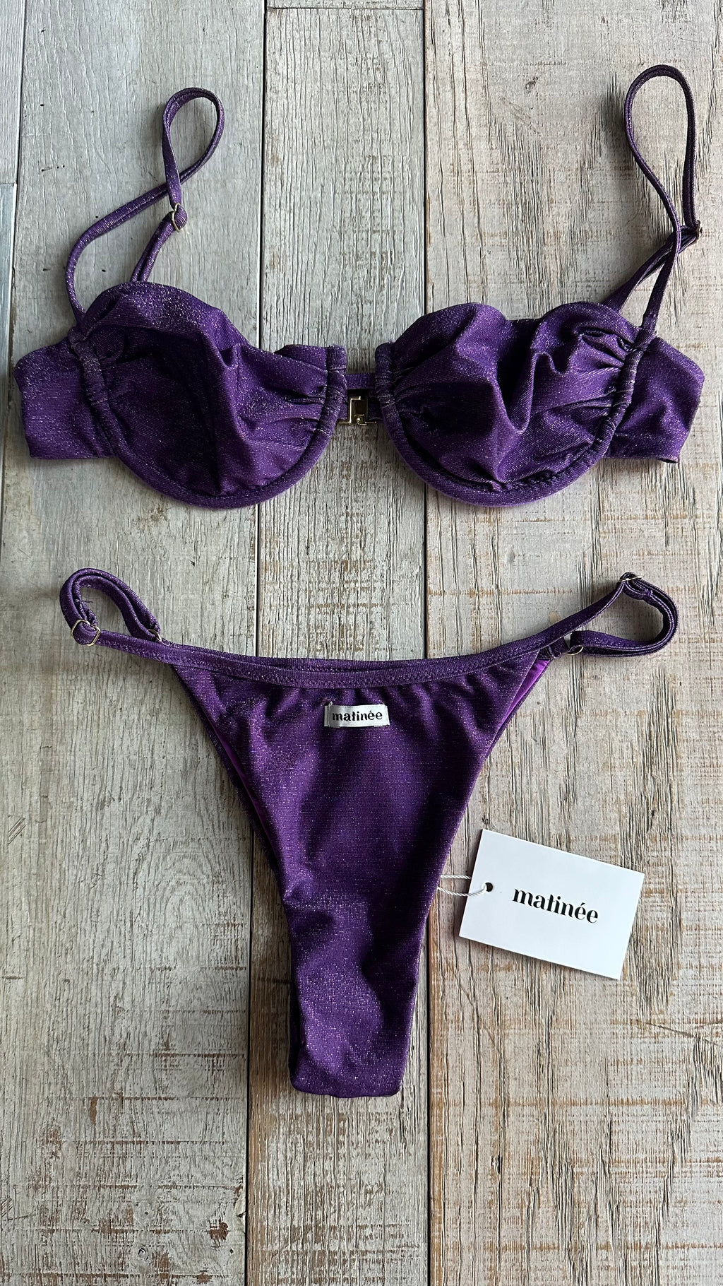 Bikini Balconcino Marina Lurex Viola