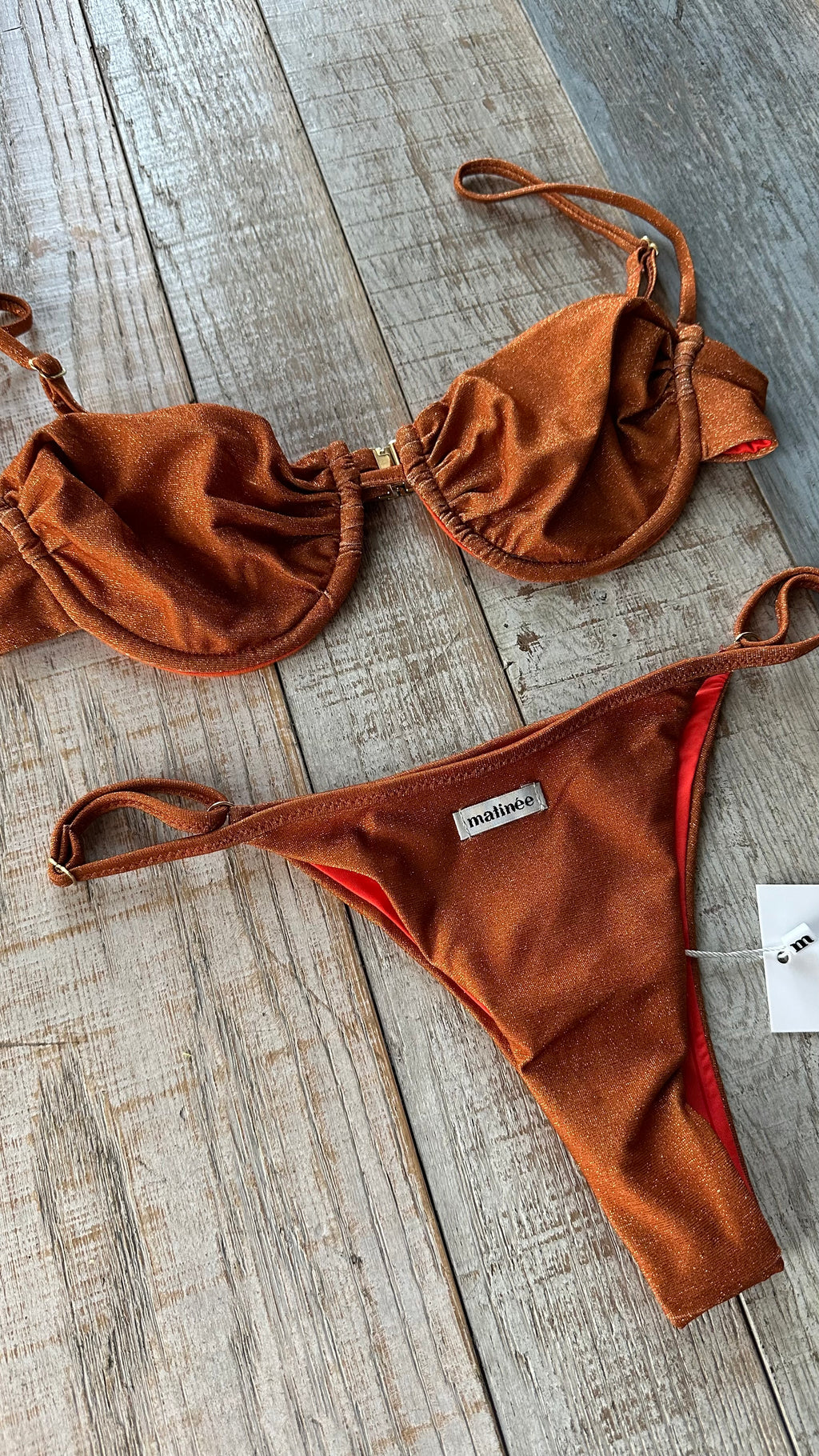 Bikini Balconcino Marina Lurex Arancio
