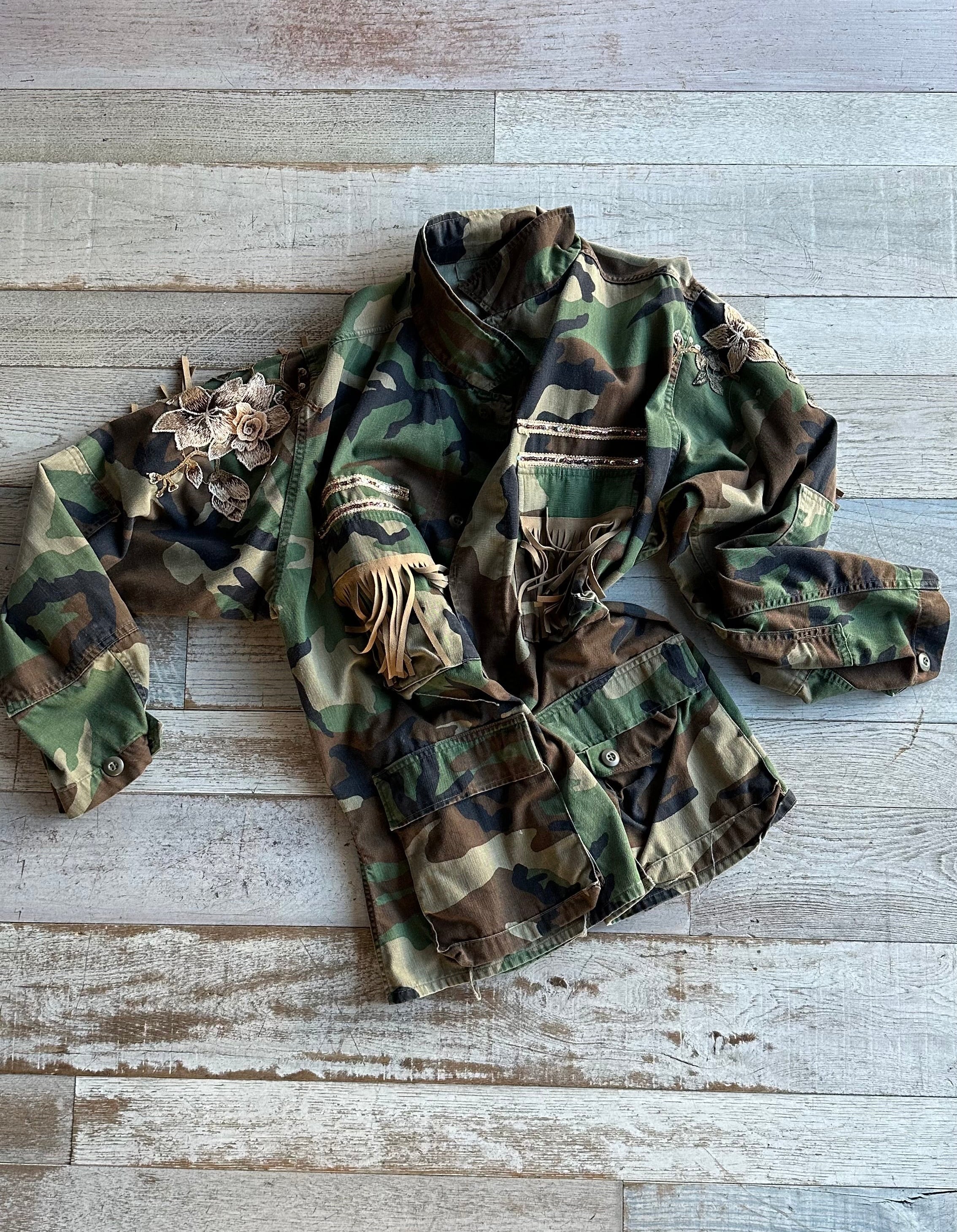 Giacca Militare “Gold Flower”