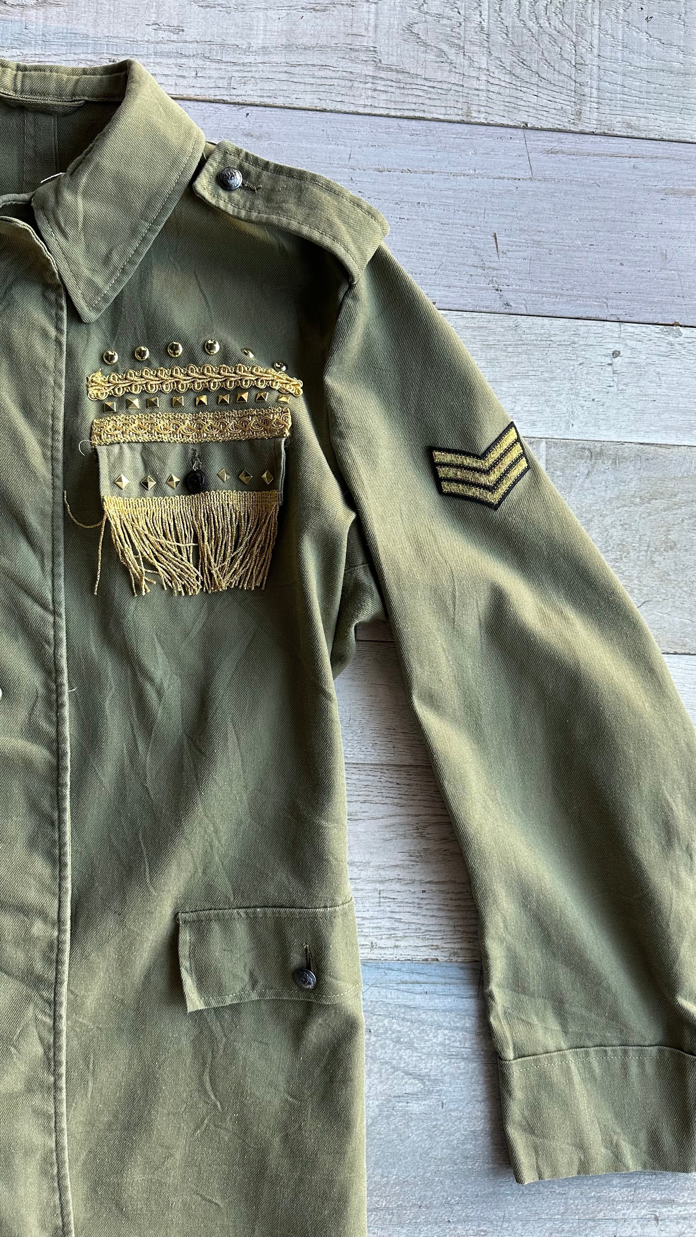 Giacca Militare “Golden Stud”