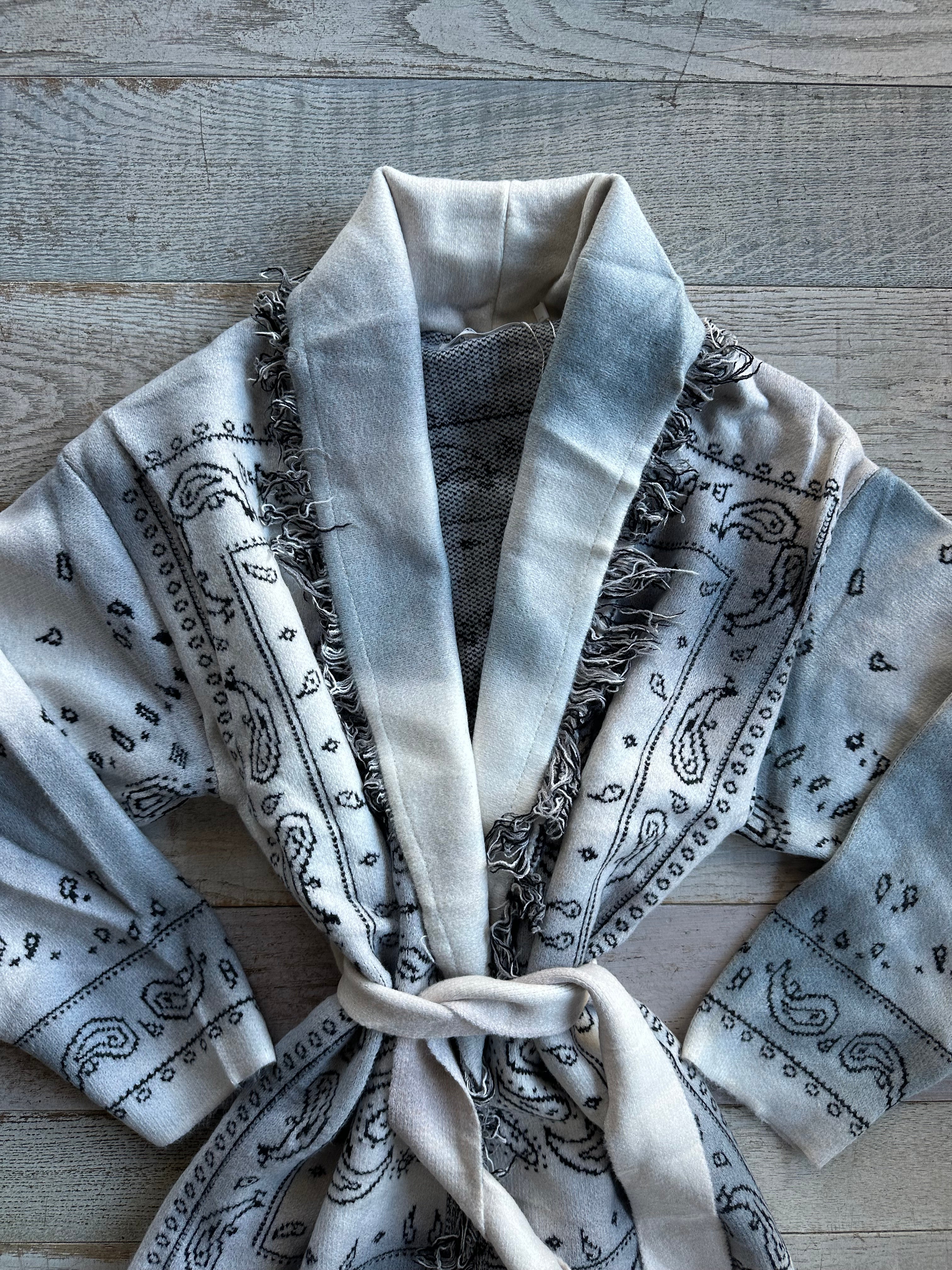 Cardigan Bandana Grigio