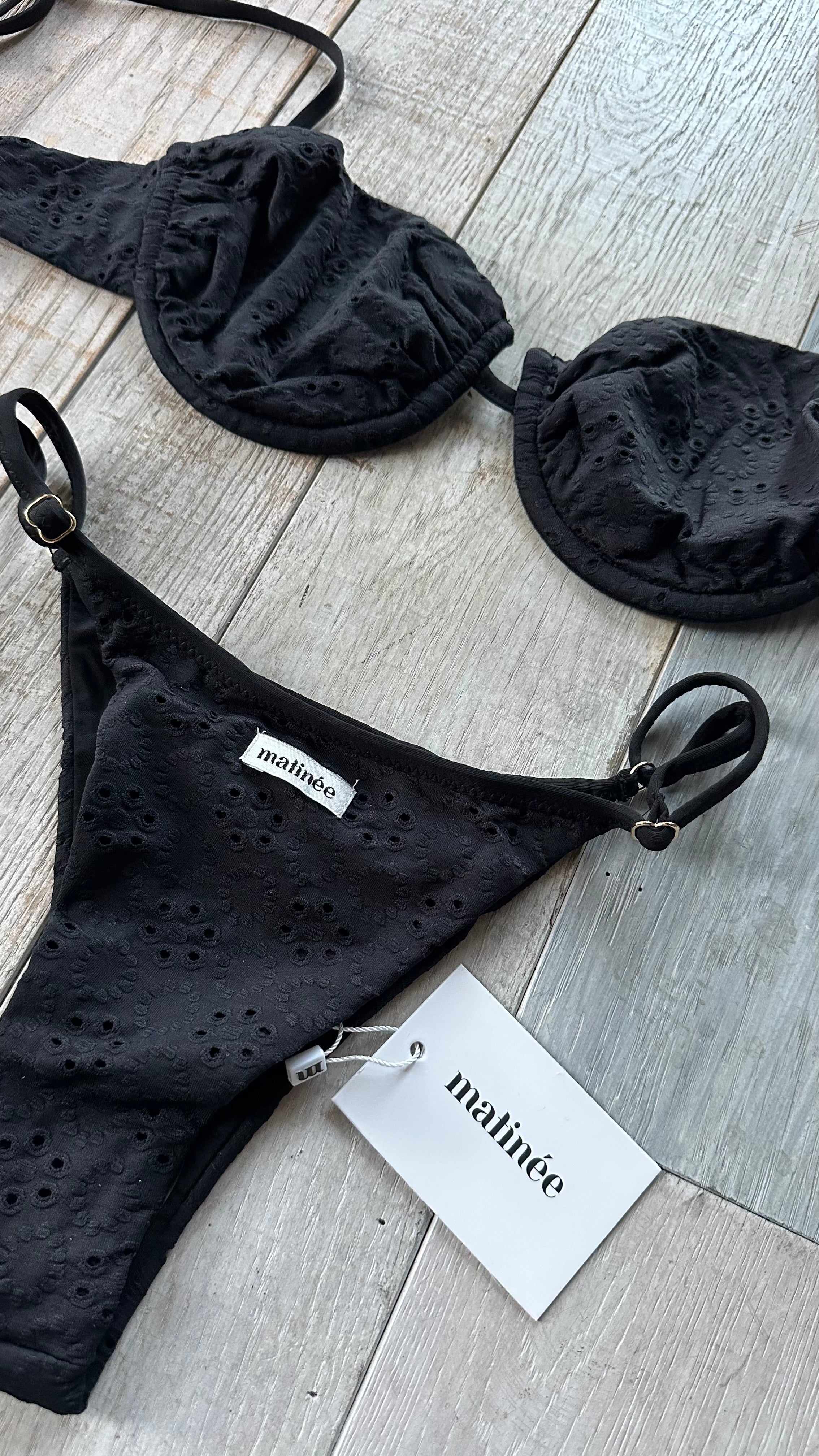 Balconcino Marina Macramè Sangallo Nero