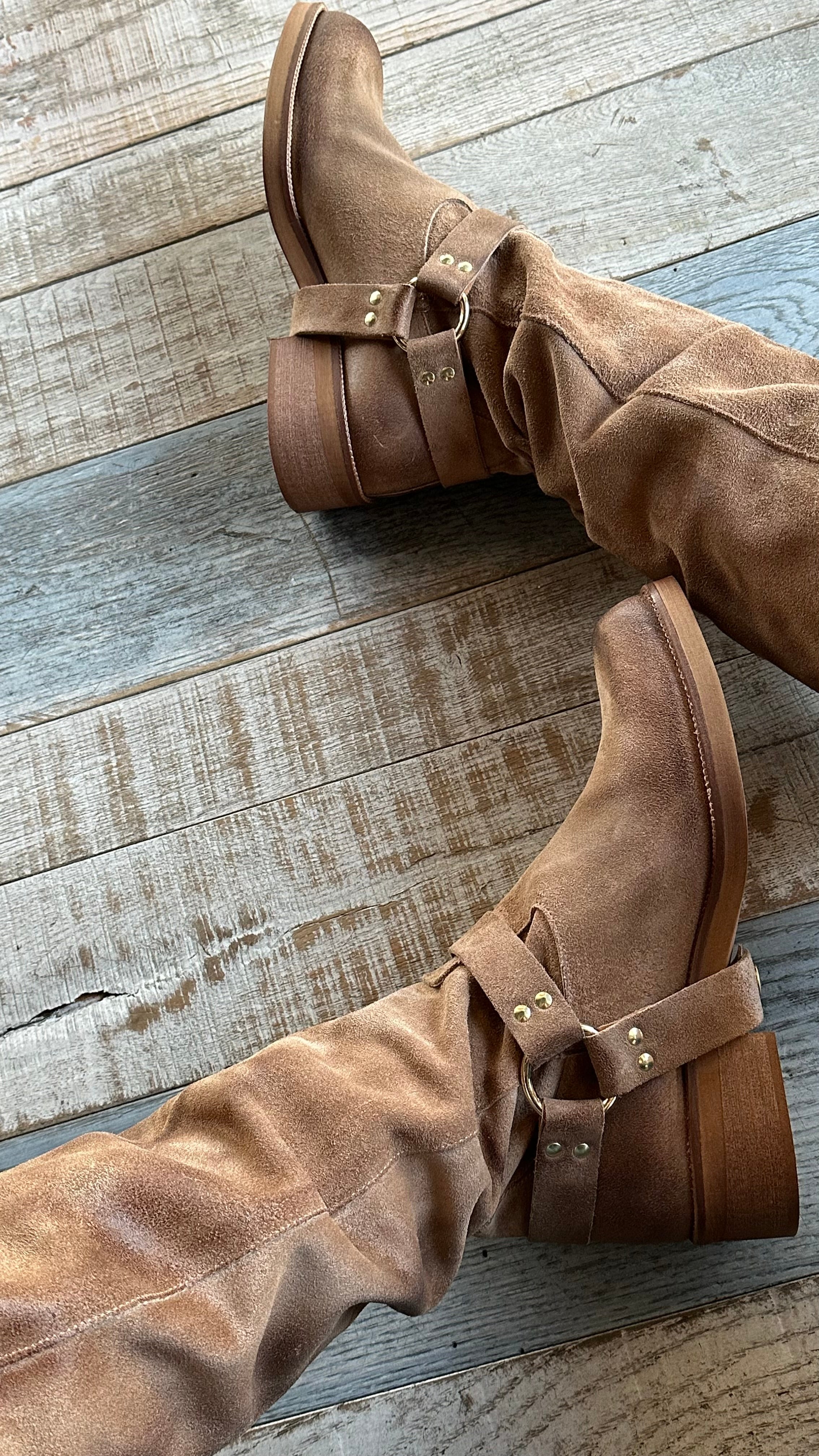 Bikers in camoscio color Carne