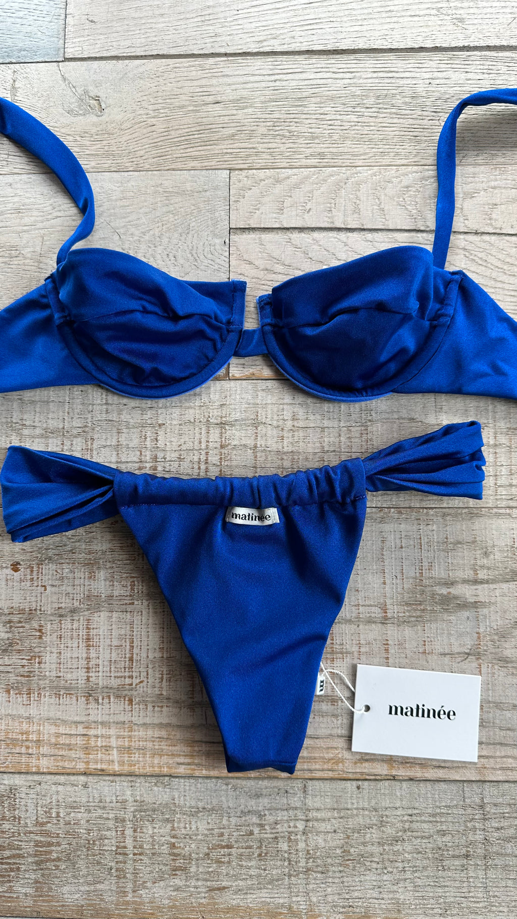 Bikini Balconcino Adele in Lycra Lucida Blu