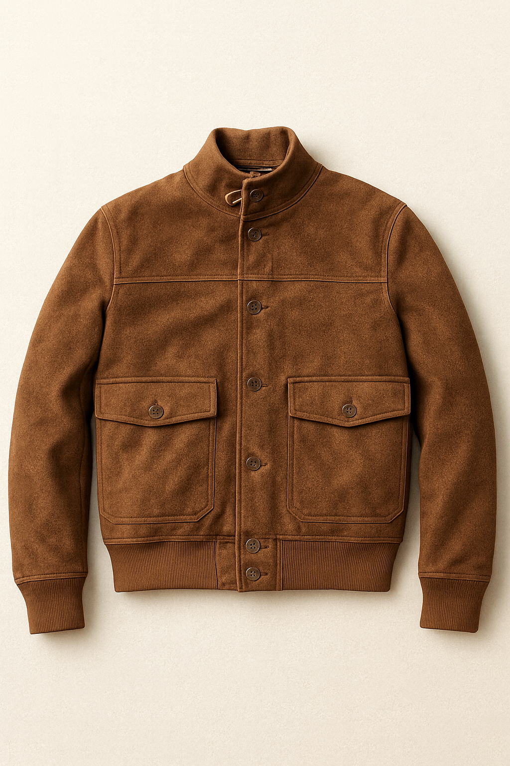 Giacca Bomber in camoscio Tabacco Imperial