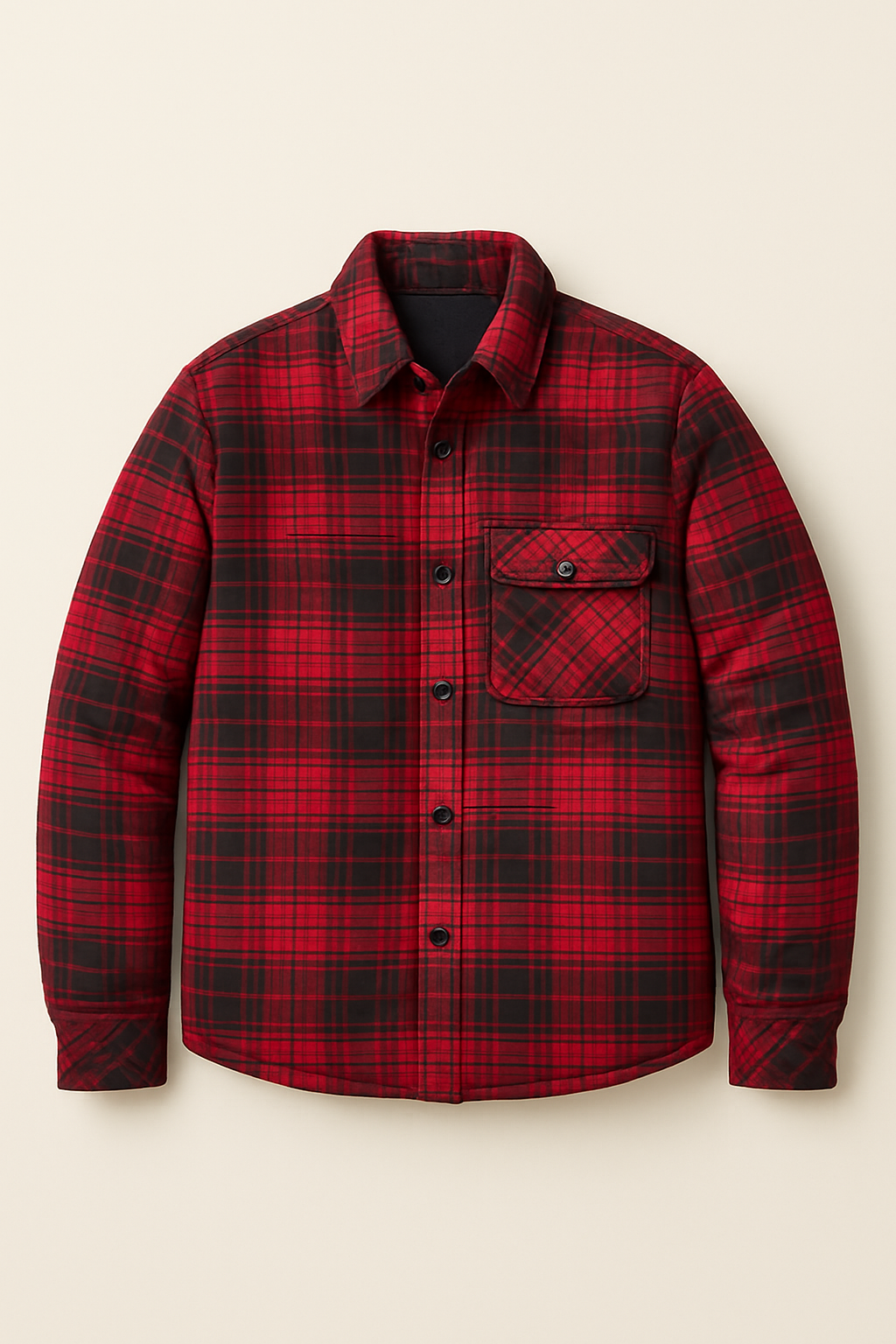 Giacca Camicia Tartan Rosso e Nero Imperial