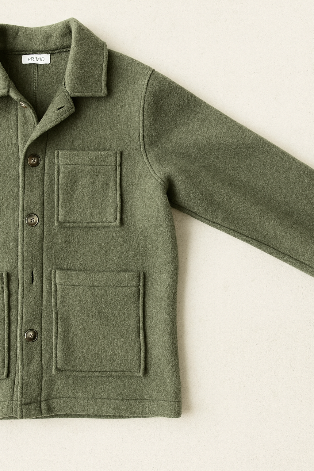 Giacca in Lana Cotta Verde Salvia