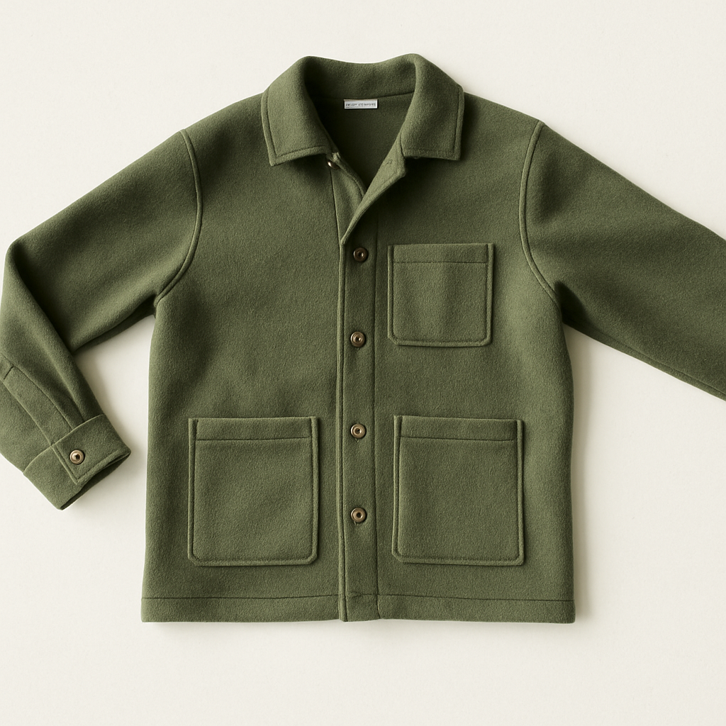 Giacca in Lana Cotta Verde Salvia