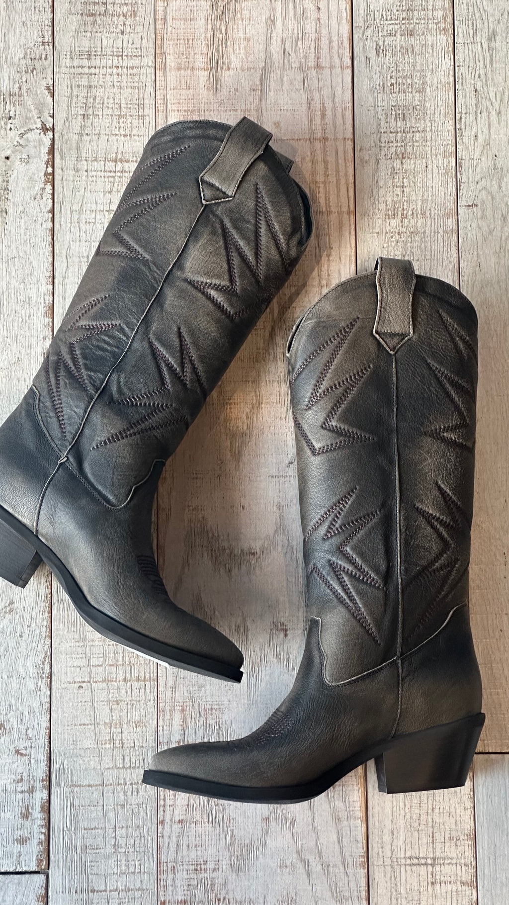 Texano Mid Grey Smoke in Pelle