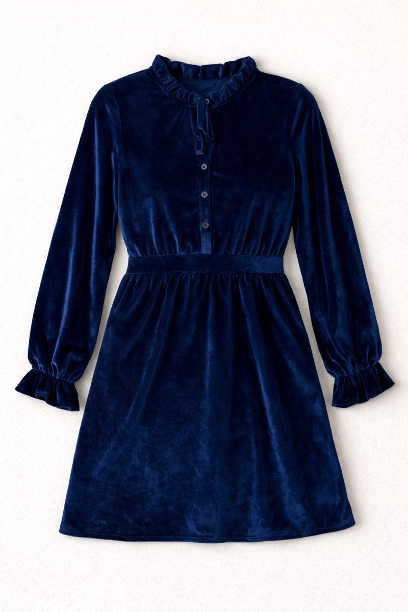 Abito in velluto Blu Navy