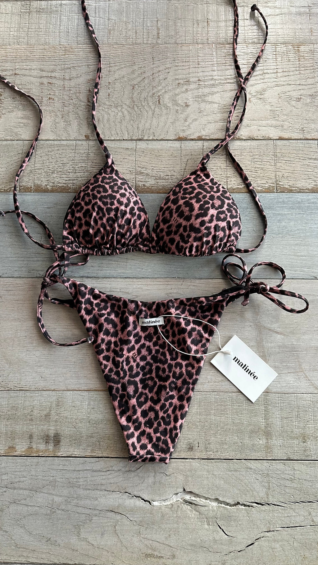 Triangolo in Lycra Maculato Rosa