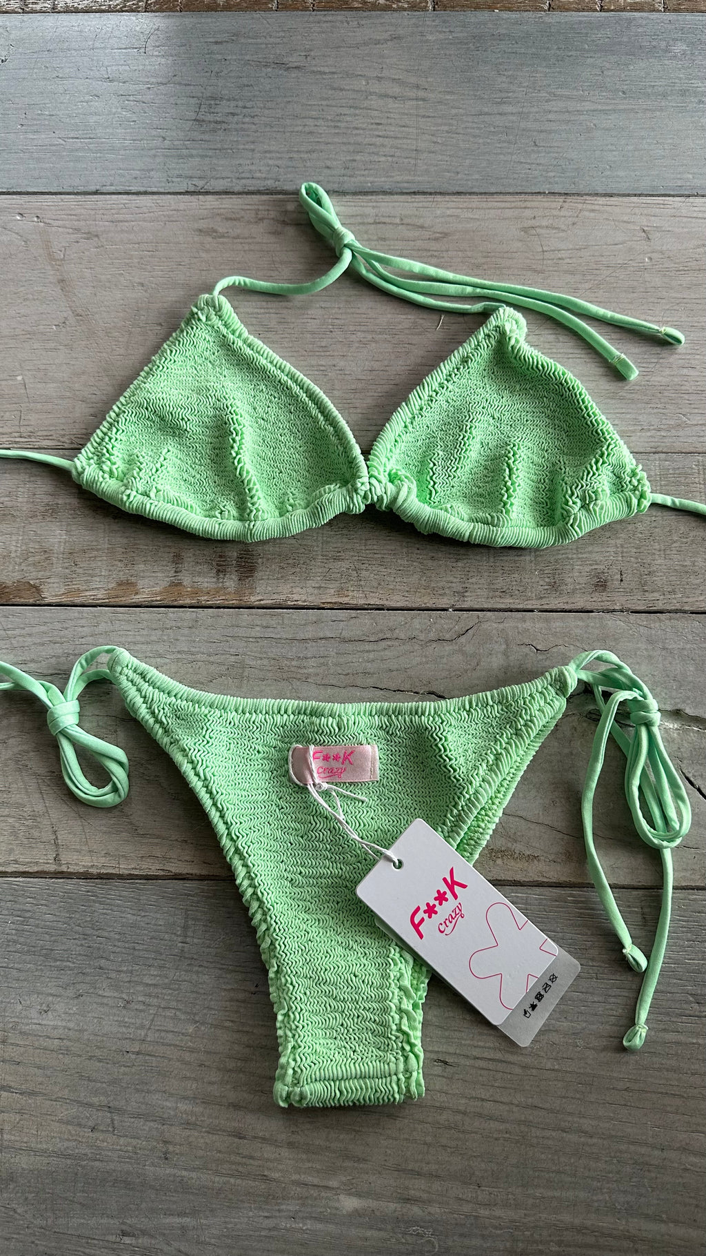 Triangolo Goffrato Verde Fluo