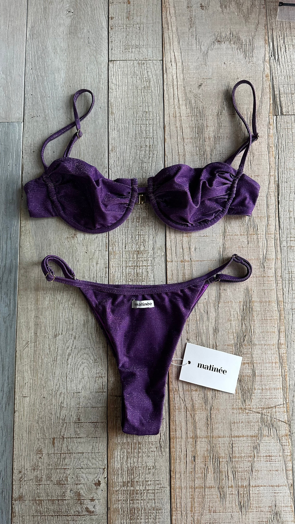 Bikini Balconcino Marina Lurex Viola