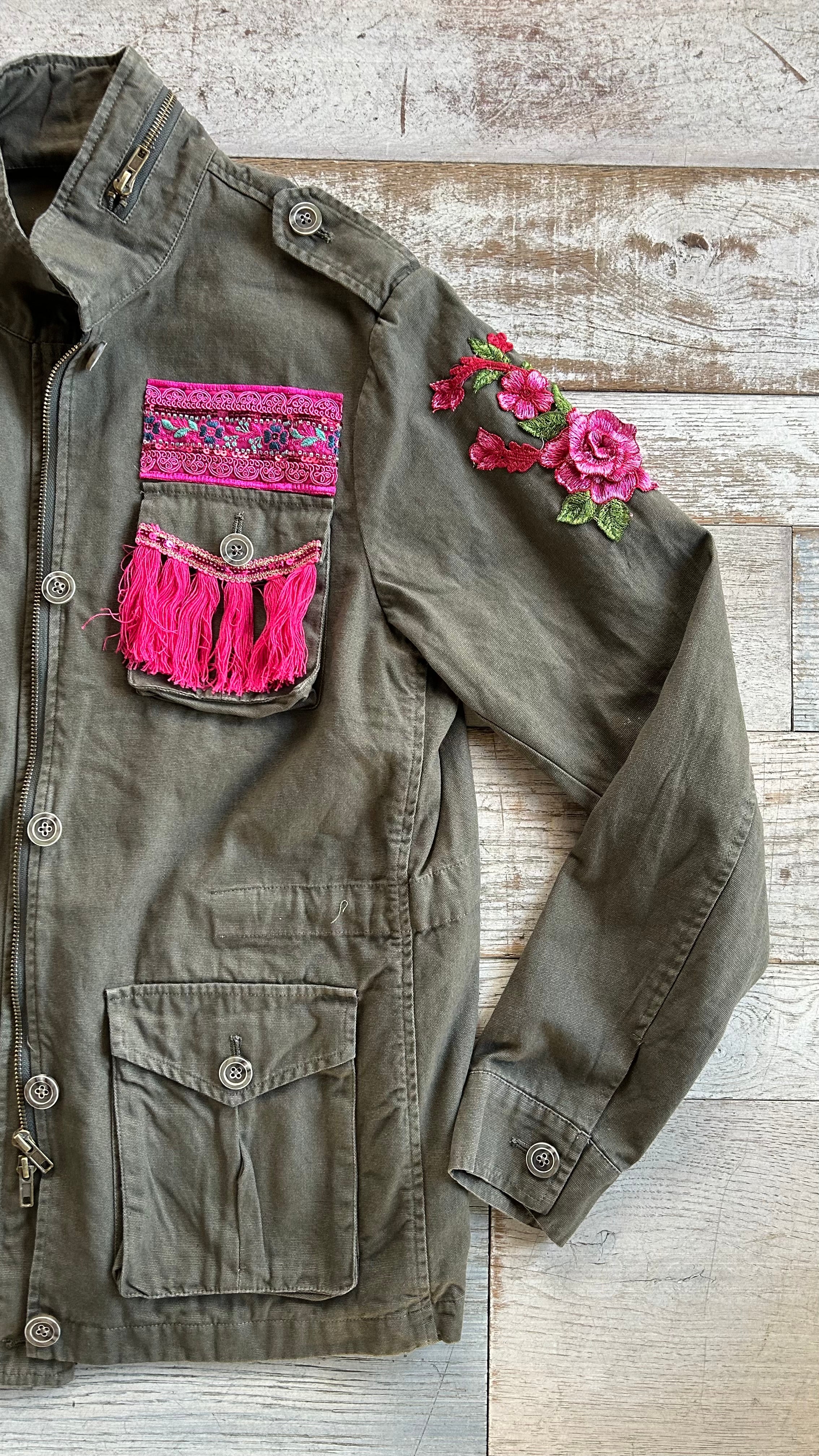 Giacca militare “Pink Rose”