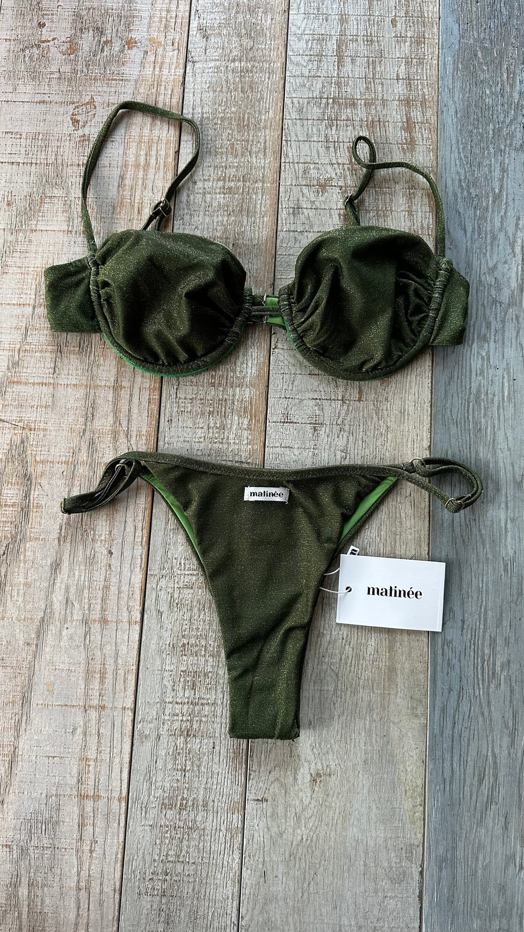 Bikini Balconcino Marina Lurex Verde