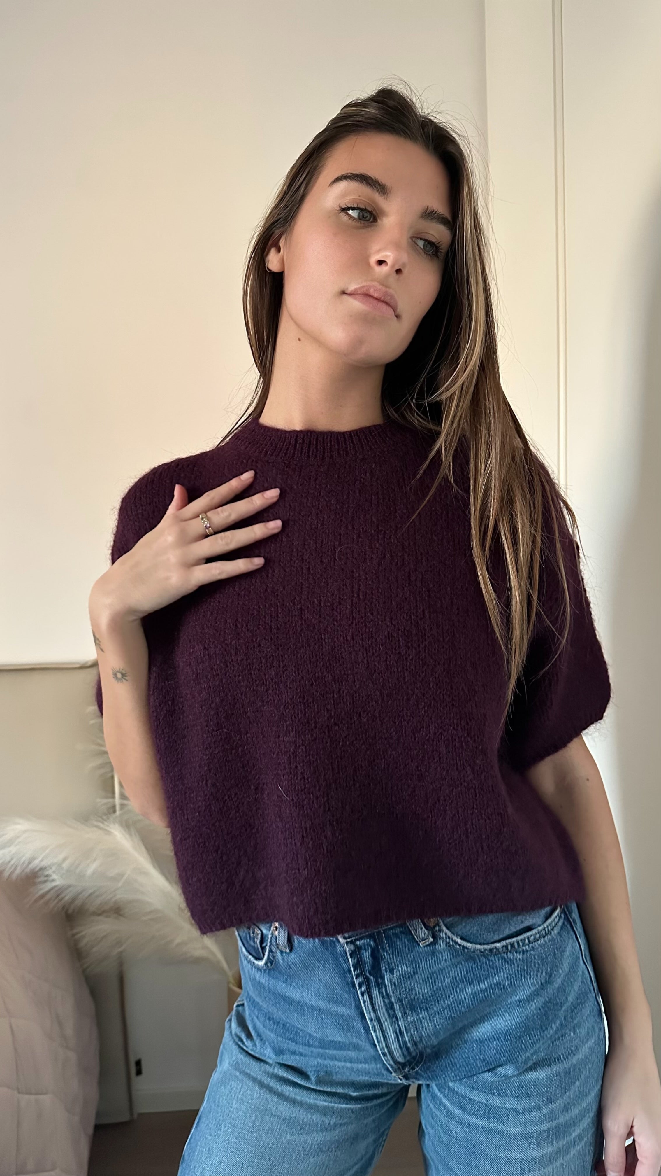 Maglione in Mohair e Lana