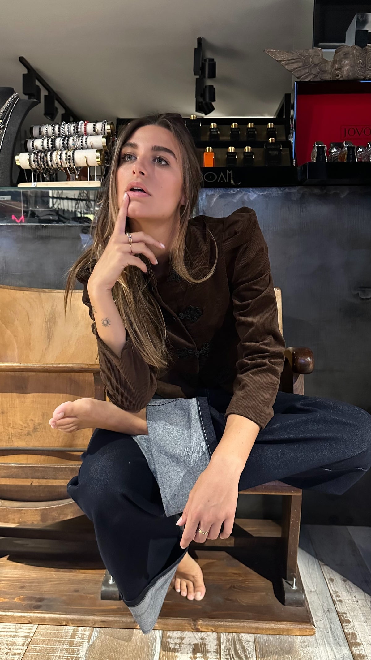 Completo in Velluto Marrone “ Ébène”
