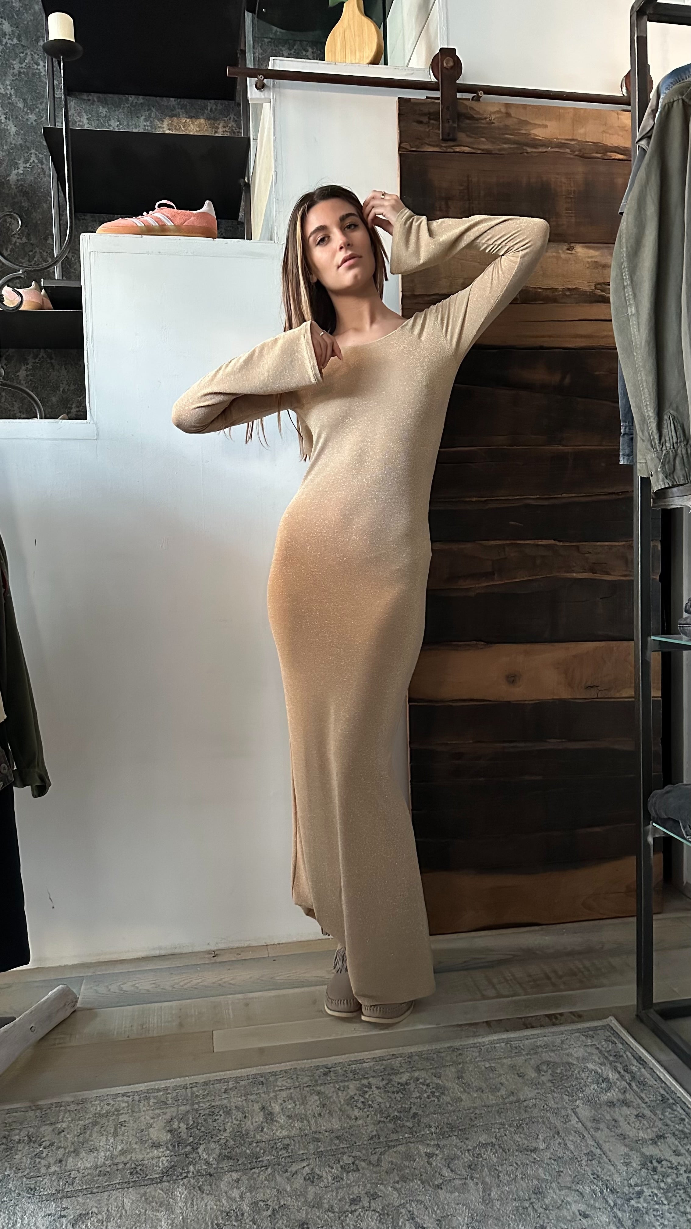 Abito MEFUI in Lurex Oro