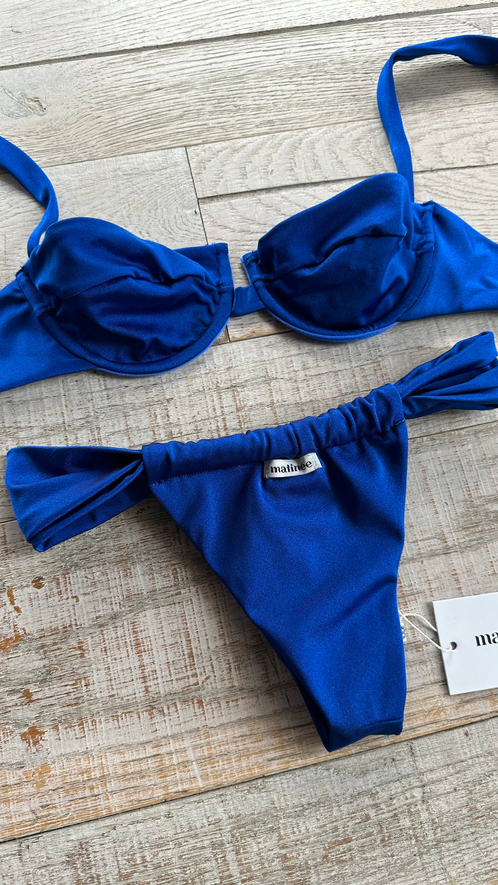 Bikini Balconcino Adele in Lycra Lucida Blu