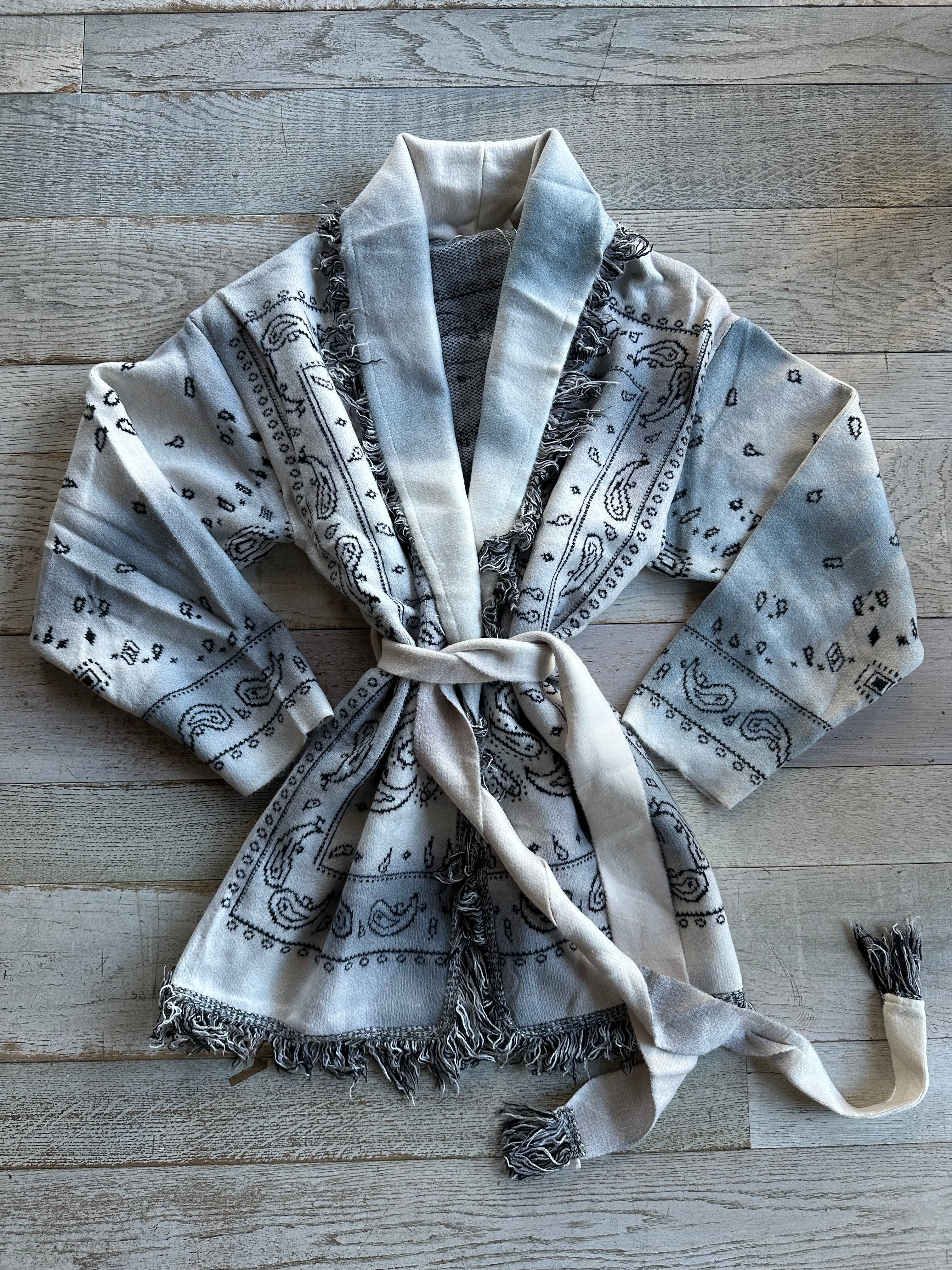 Cardigan Bandana Grigio