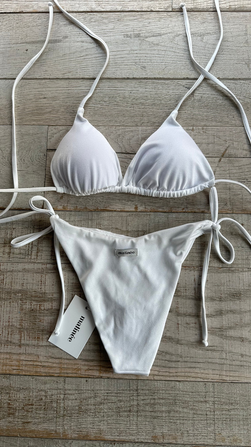 Triangolo Kate in Lycra Bianco