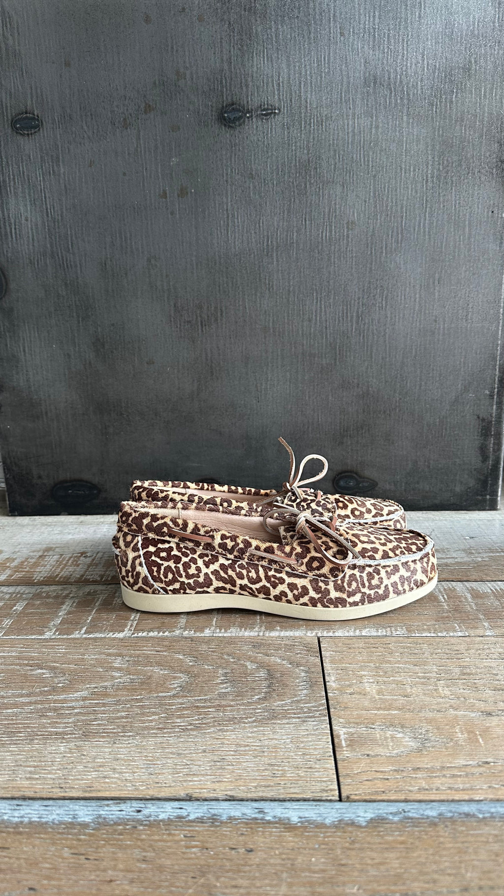 Mocassino da Barca in cavallino Leopardato